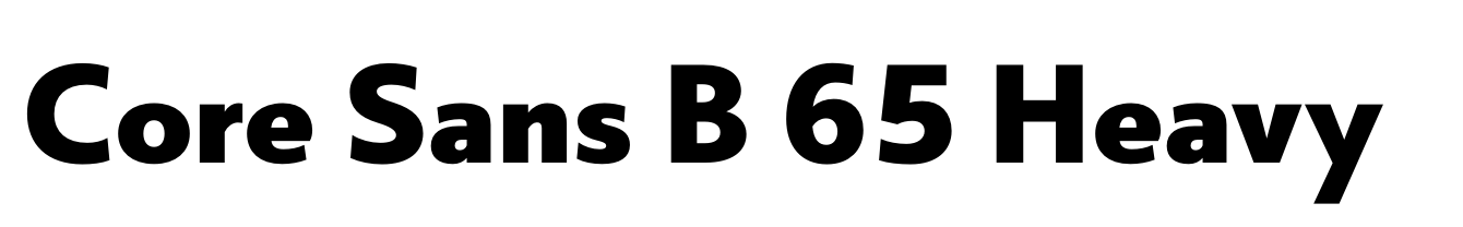 Core Sans B 65 Heavy